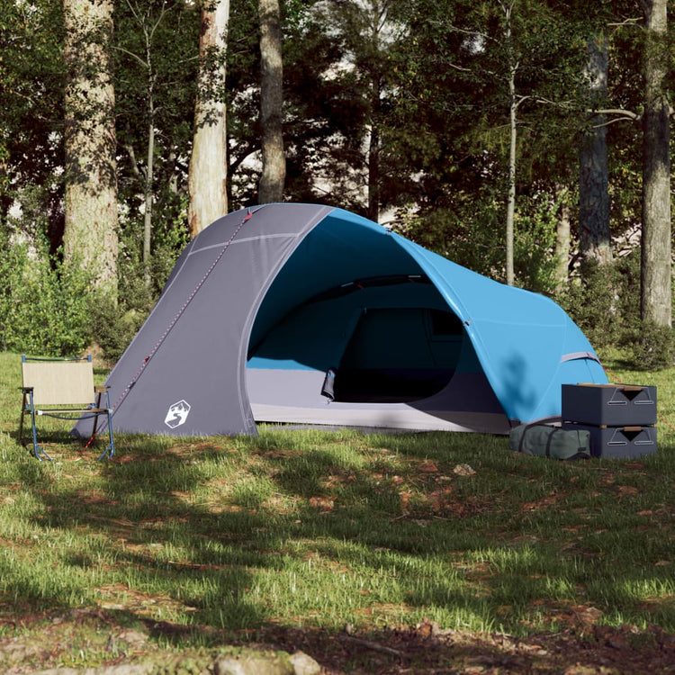 Tenda da Campeggio a Cupola per 4 Persone Blu Impermeabile 94728