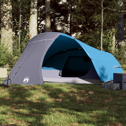 Tenda da Campeggio a Cupola per 4 Persone Blu Impermeabile 94728