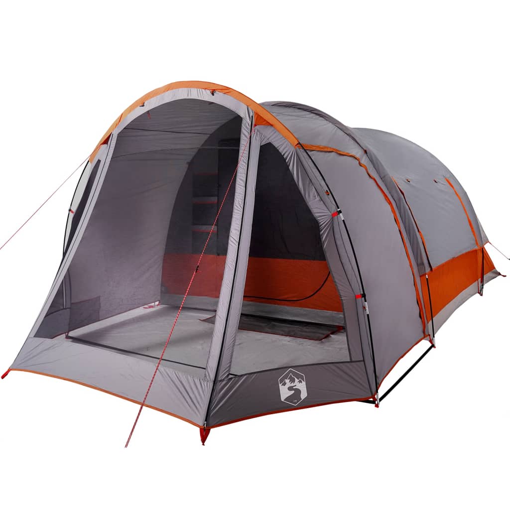 Tenda Familiare per 6 Persone Grigio e Arancione Impermeabile 94733