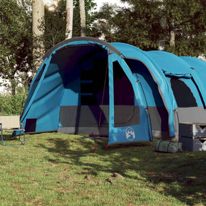 Tenda Familiare a Tunnel per 8 Persone Blu Impermeabile 94735