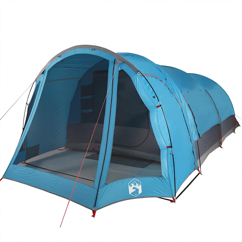 Tenda Familiare a Tunnel per 8 Persone Blu Impermeabile 94735