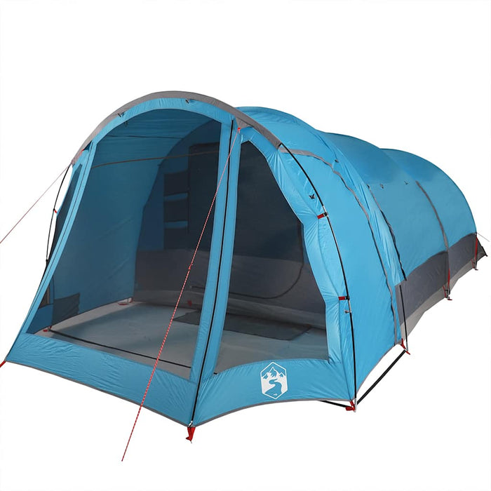 Tenda Familiare a Tunnel per 8 Persone Blu Impermeabile 94735