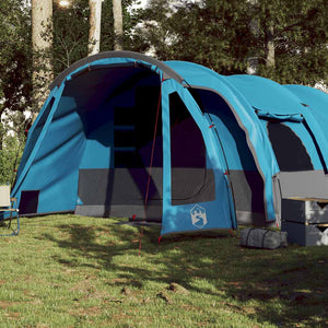 Tenda Familiare a Tunnel per 8 Persone Blu Impermeabile 94735