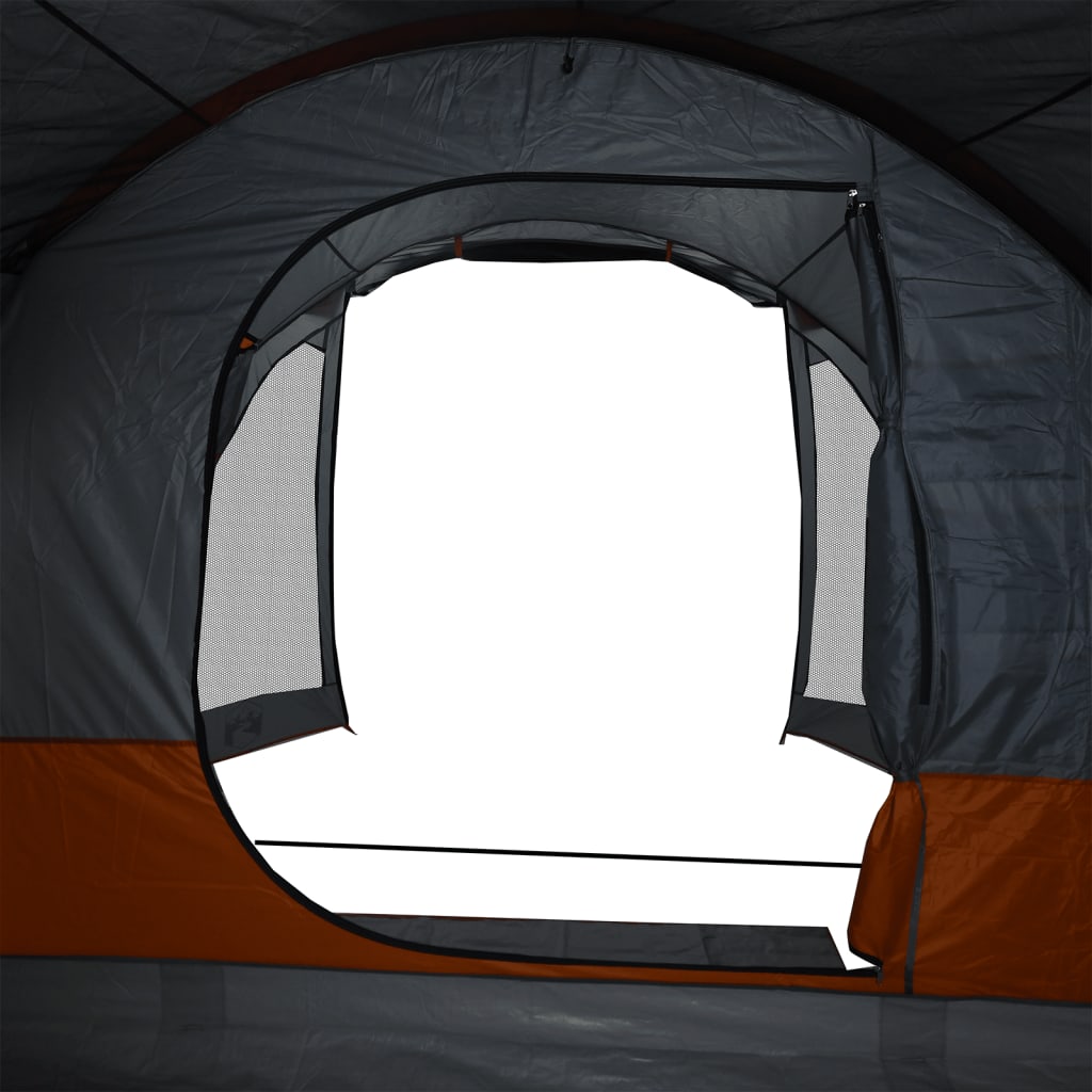 Tenda Familiare a Tunnel per 8 Persone Grigia Impermeabile 94736