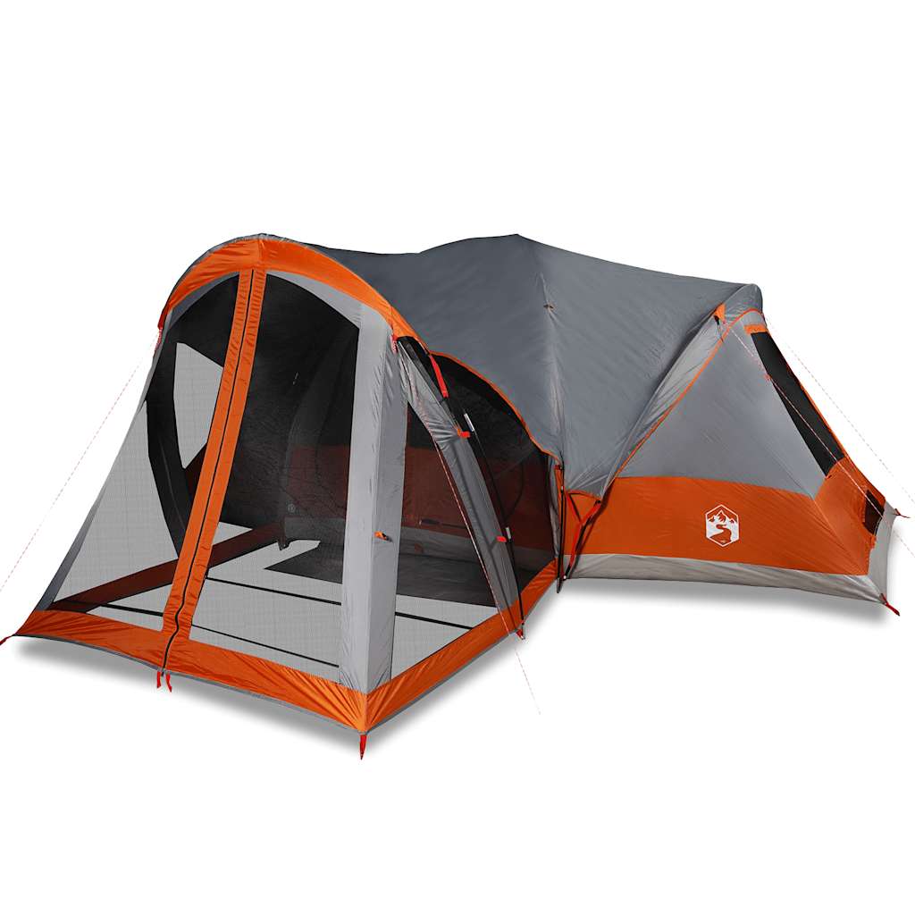 Tenda Familiare Tipi 8 Persone Grigia e Arancione Impermeabile 94739