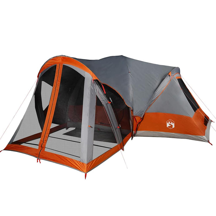 Tenda Familiare Tipi 8 Persone Grigia e Arancione Impermeabile 94739