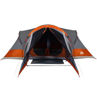 Tenda Familiare Tipi 8 Persone Grigia e Arancione Impermeabile 94739