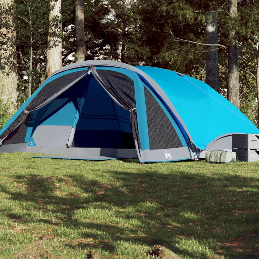 Tenda Familiare Cabina per 6 Persone Blu Impermeabile 94747