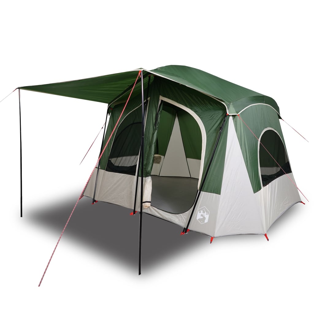 Tenda da Campeggio a Cabina per 5 Persone Verde Impermeabile 94752