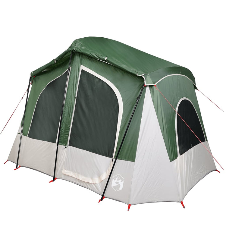 Tenda da Campeggio a Cabina per 5 Persone Verde Impermeabile 94752