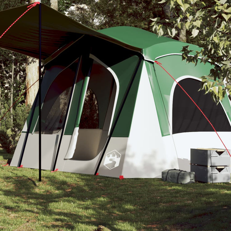 Tenda da Campeggio a Cabina per 5 Persone Verde Impermeabile 94752