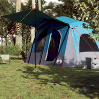 Tenda da Campeggio a Cabina per 5 Persone Blu Impermeabile 94753