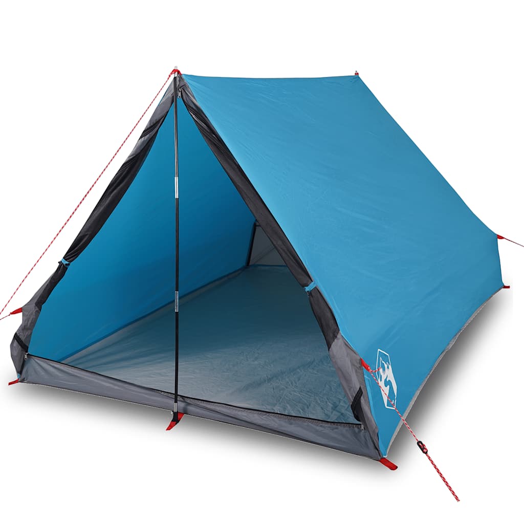 Tenda da Campeggio Telaio ad A per 2 Persone Blu Impermeabile 94756