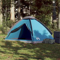 Tenda da Campeggio a Cupola per 2 Persone Blu Impermeabile 94760