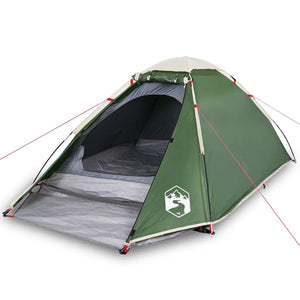 Tenda da Campeggio a Cupola per 2 Persone Verde Impermeabile 94765