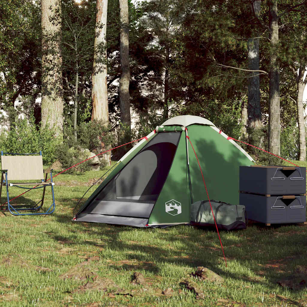 Tenda da Campeggio a Cupola per 2 Persone Verde Impermeabile 94765