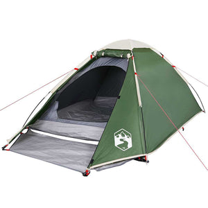 Tenda da Campeggio a Cupola per 2 Persone Verde Impermeabile 94765