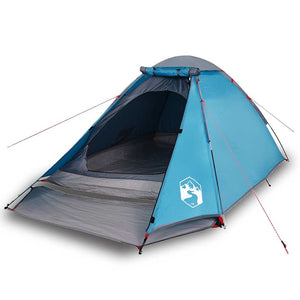 Tenda da Campeggio a Cupola per 2 Persone Blu Impermeabile 94766