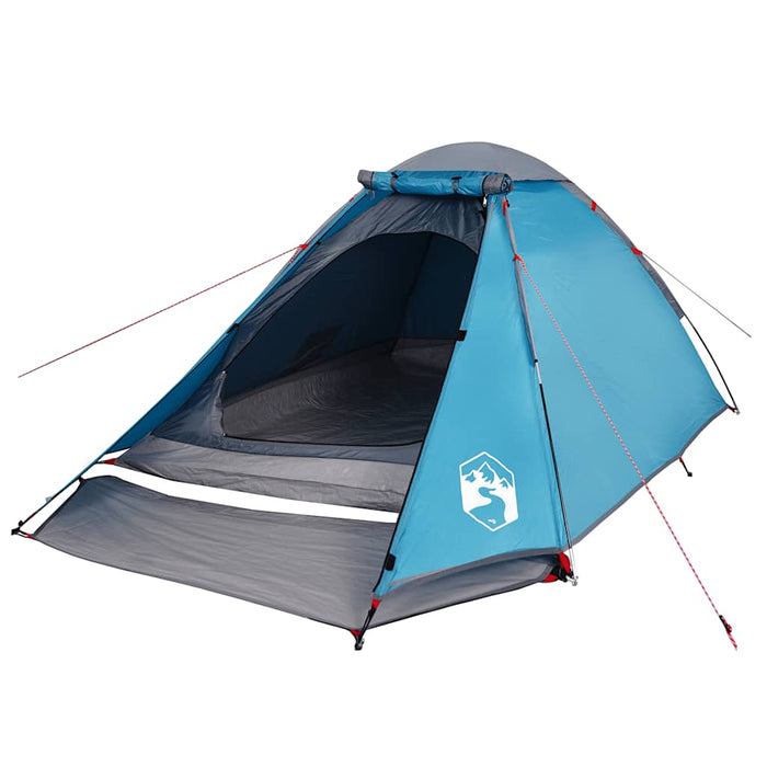 Tenda da Campeggio a Cupola per 2 Persone Blu Impermeabile 94766