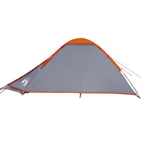 Tenda da Campeggio a Cupola 4 Persone Grigio e Arancione 94771