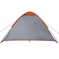 Tenda da Campeggio a Cupola 4 Persone Grigio e Arancione 94771