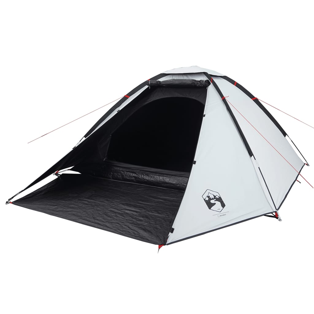 Tenda Campeggio a Cupola 4 Persone Bianca Tessuto Impermeabile 94772