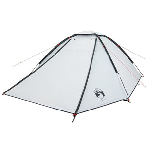 Tenda Campeggio a Cupola 4 Persone Bianca Tessuto Impermeabile 94772