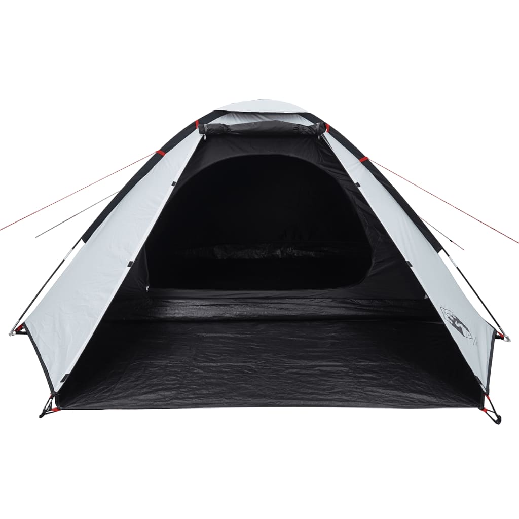 Tenda Campeggio a Cupola 4 Persone Bianca Tessuto Impermeabile 94772