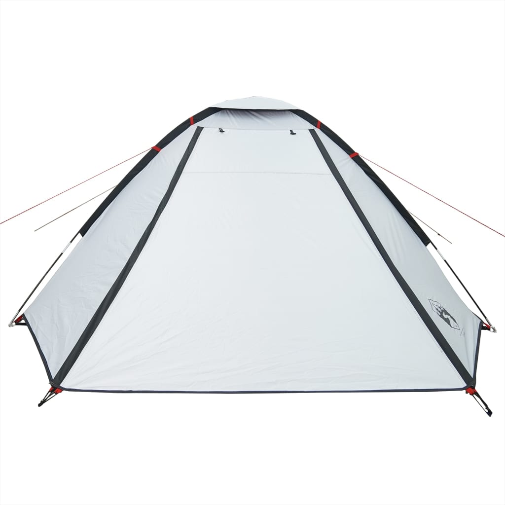 Tenda Campeggio a Cupola 4 Persone Bianca Tessuto Impermeabile 94772