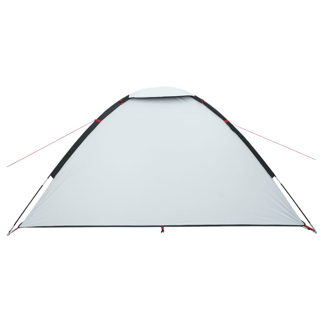 Tenda Campeggio a Cupola 4 Persone Bianca Tessuto Impermeabile 94772