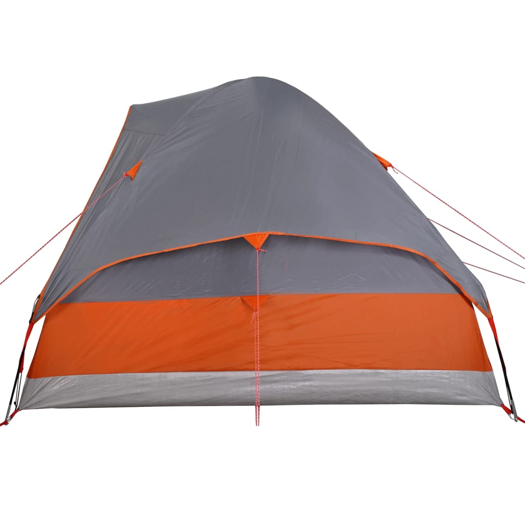 Tenda da Campeggio a Cupola 4 Persone Grigio e Arancione 94779