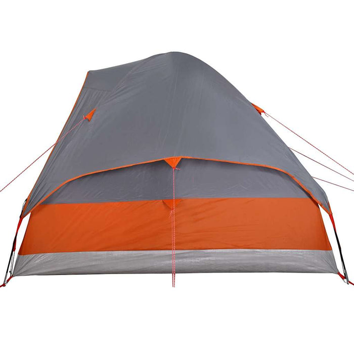 Tenda da Campeggio a Cupola 4 Persone Grigio e Arancione 94779