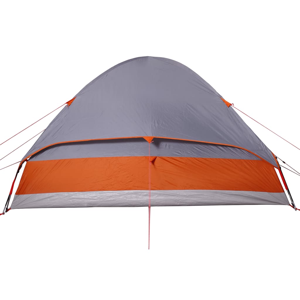 Tenda da Campeggio a Cupola 4 Persone Grigio e Arancione 94779