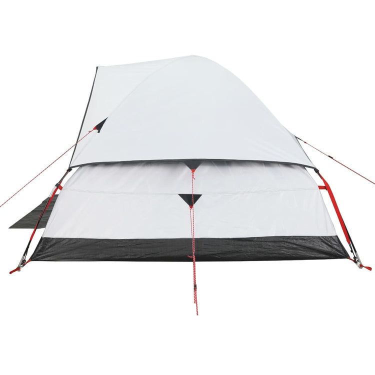 Tenda Campeggio a Cupola 4 Persone Bianca Tessuto Impermeabile 94780