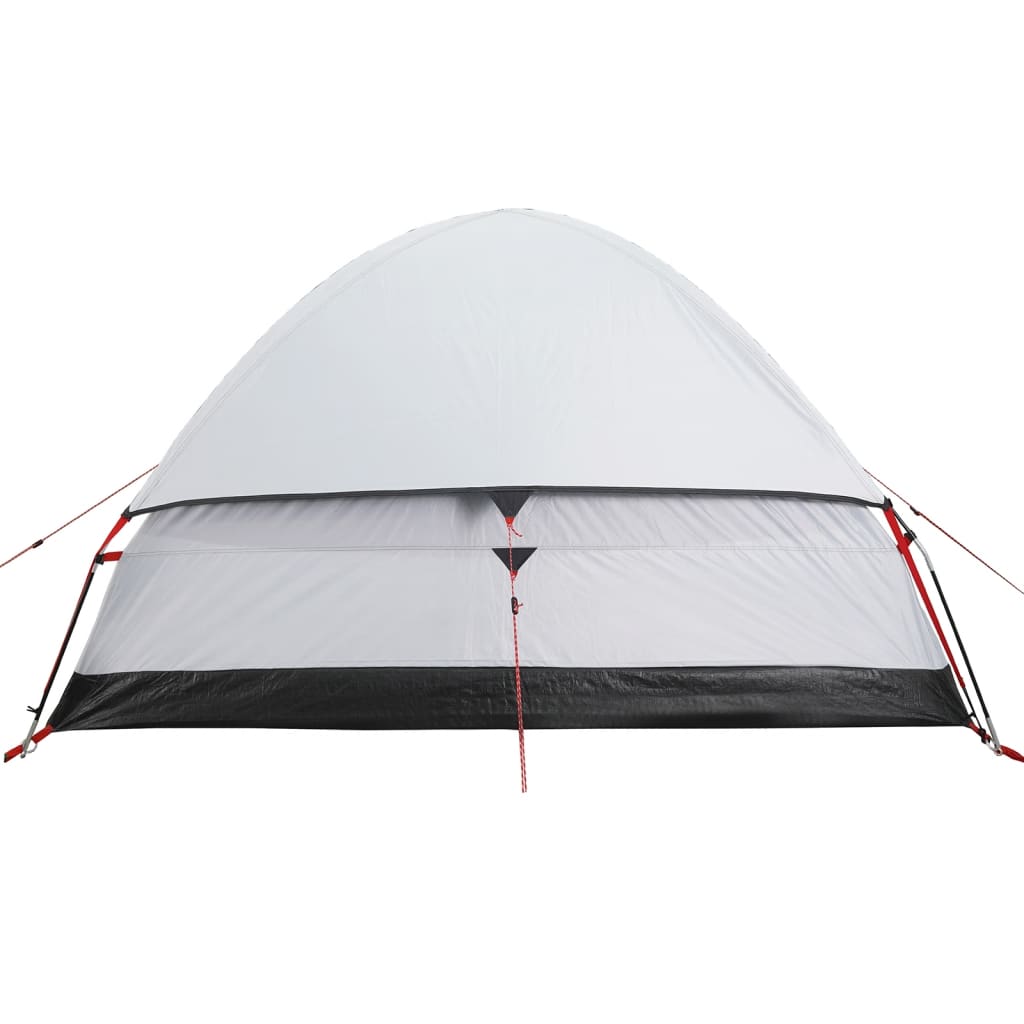 Tenda Campeggio a Cupola 4 Persone Bianca Tessuto Impermeabile 94780