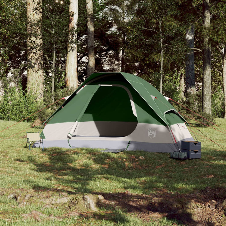 Tenda da Campeggio a Cupola per 6 Persone Verde Impermeabile 94781