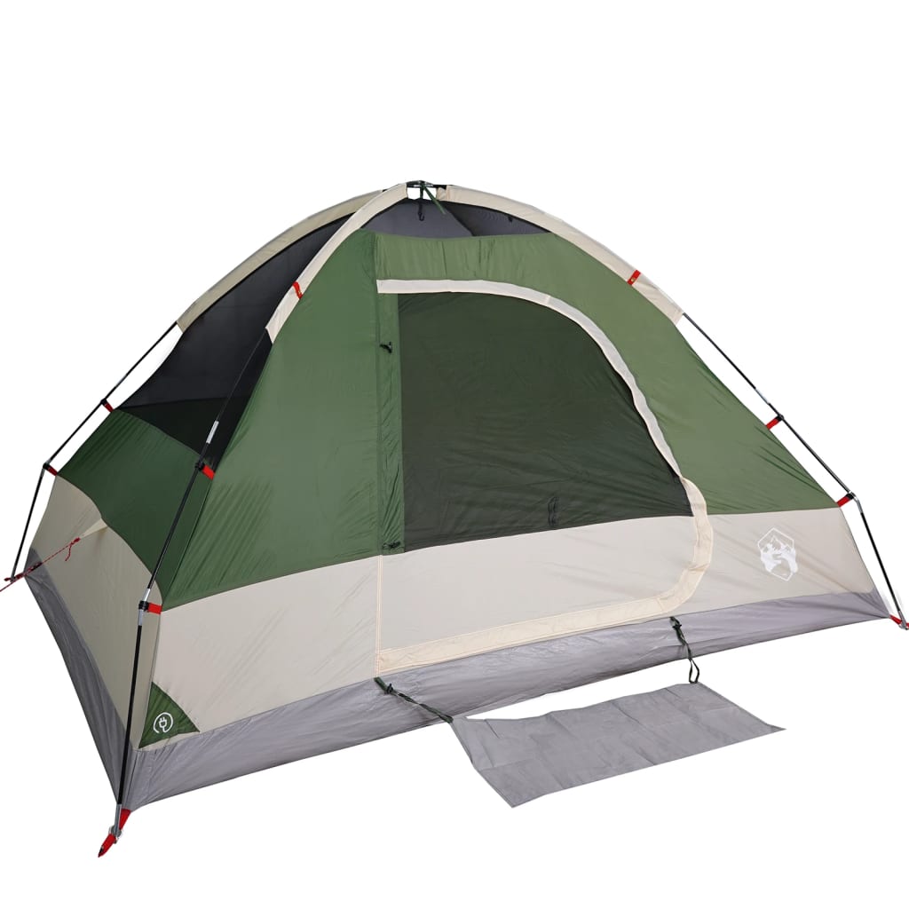 Tenda da Campeggio a Cupola per 6 Persone Verde Impermeabile 94781