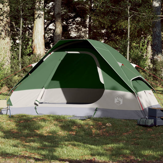 Tenda da Campeggio a Cupola per 6 Persone Verde Impermeabile 94781