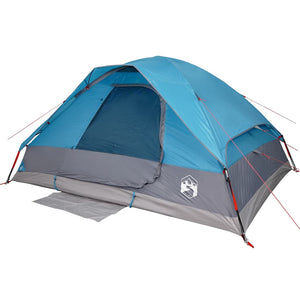 Tenda da Campeggio a Cupola per 4 Persone Blu Impermeabile 94782