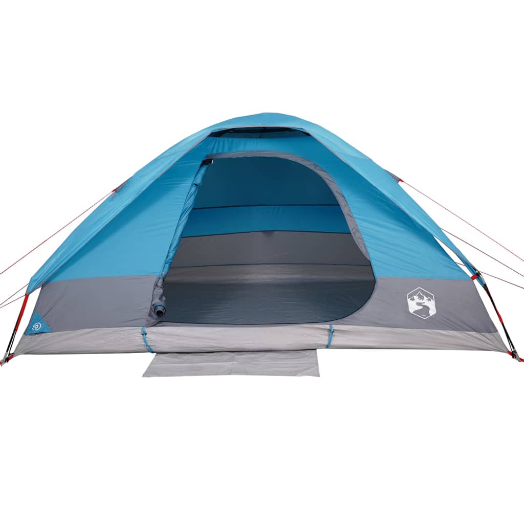 Tenda da Campeggio a Cupola per 4 Persone Blu Impermeabile 94782