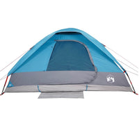 Tenda da Campeggio a Cupola per 4 Persone Blu Impermeabile 94782