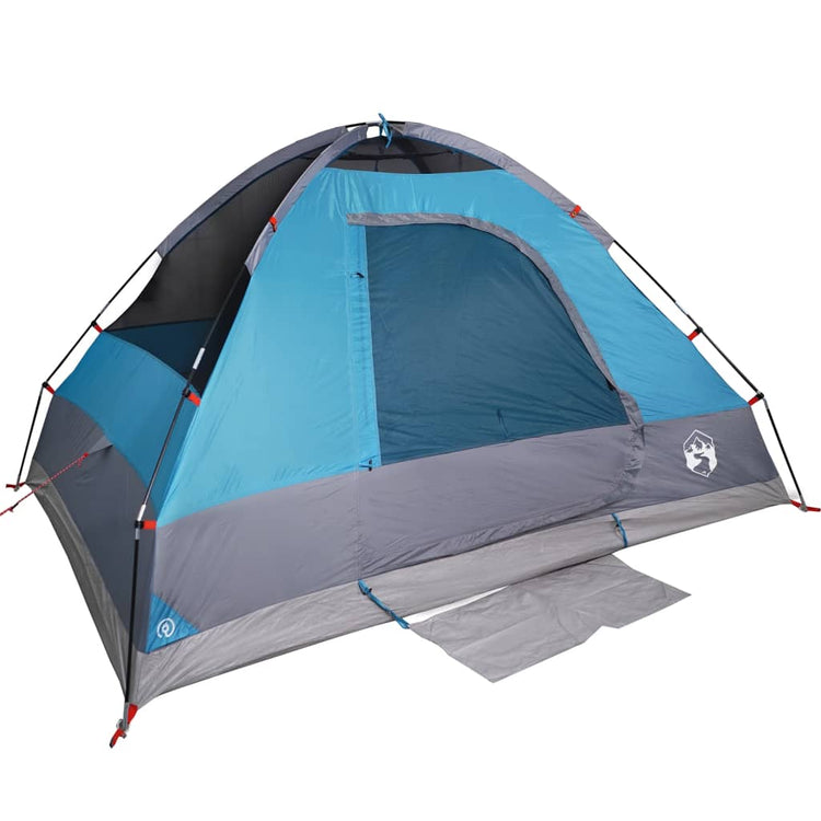 Tenda da Campeggio a Cupola per 4 Persone Blu Impermeabile 94782