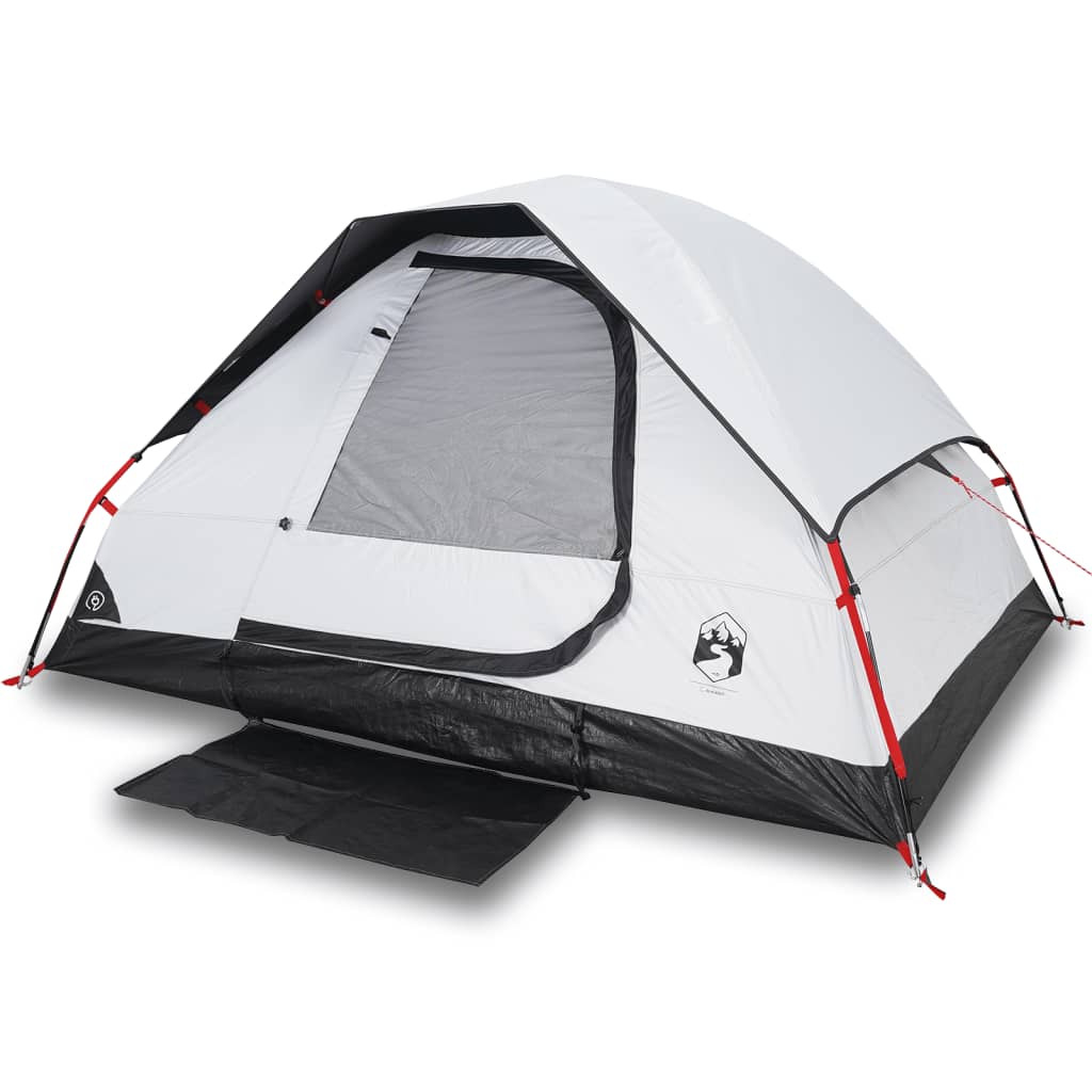 Tenda Familiare a Cupola 6 Persone Bianca Tessuto Impermeabile 94784