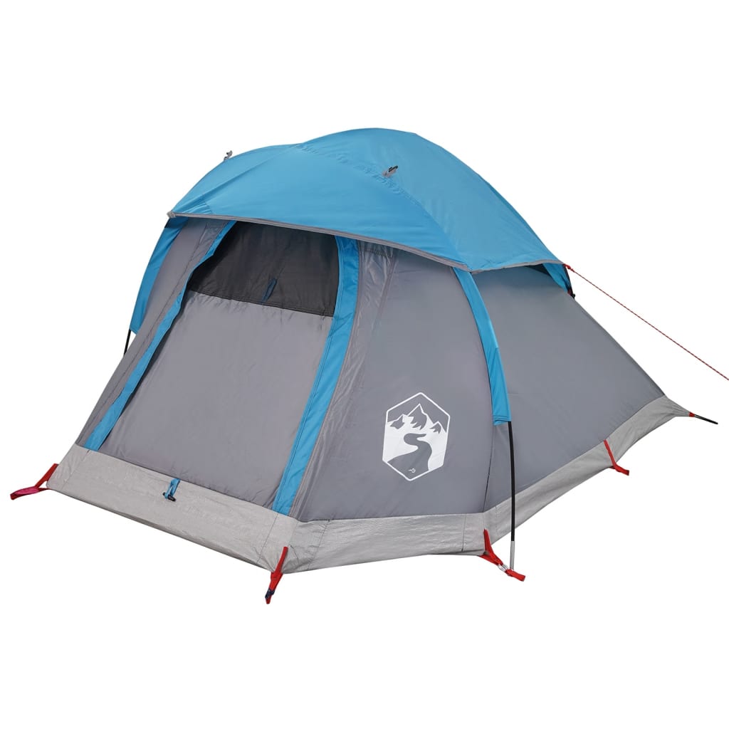 Tenda da Campeggio a Cupola per 1 Persona Blu Impermeabile 94789