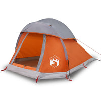 Tenda Campeggio a Cupola 1Persona Grigia Arancione Impermeabile 94790