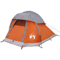 Tenda Campeggio a Cupola 1Persona Grigia Arancione Impermeabile 94790