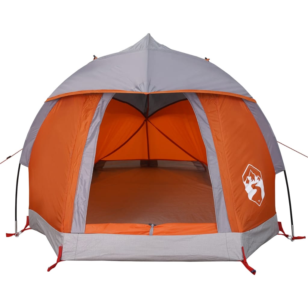 Tenda Campeggio a Cupola 1Persona Grigia Arancione Impermeabile 94790