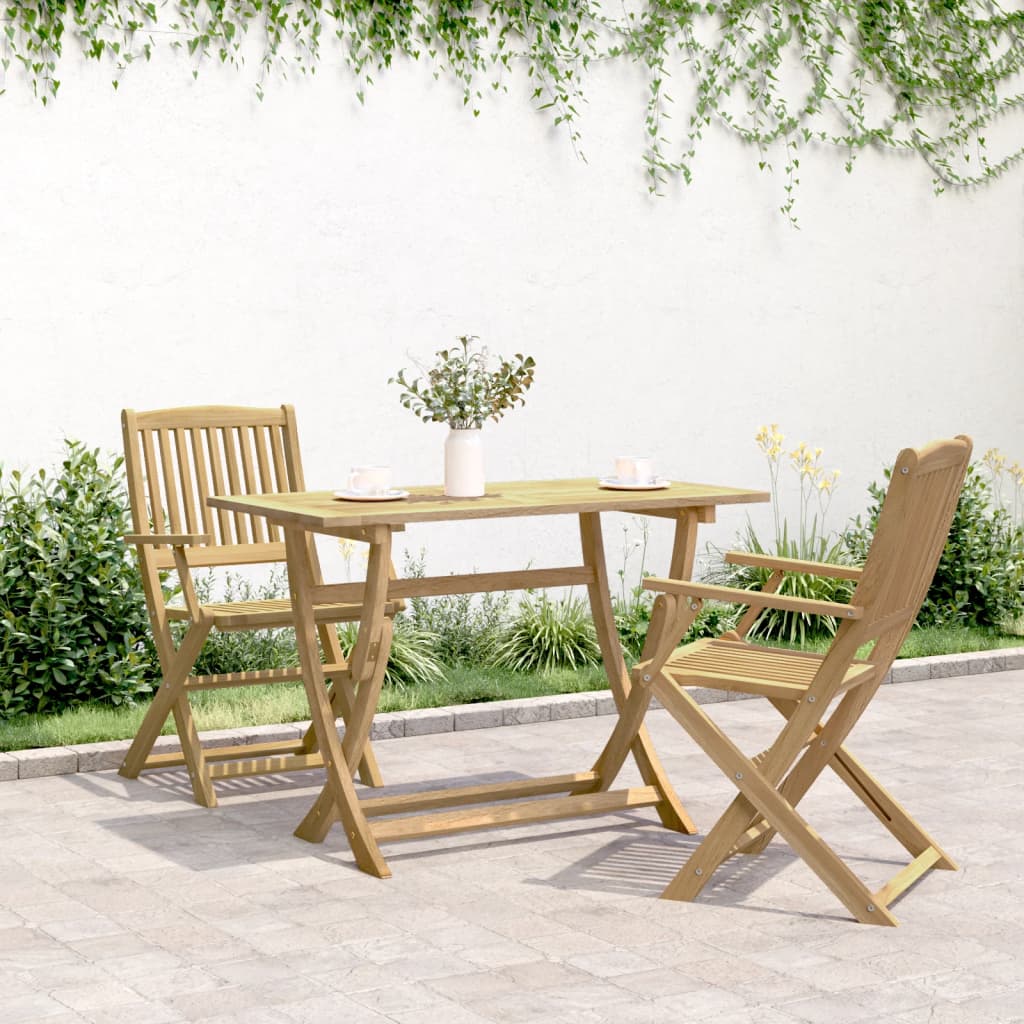 Tavolo da Giardino Pieghevole 110x55x75cm Legno Massello Acacia 365736