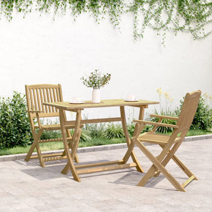 Tavolo da Giardino Pieghevole 110x55x75cm Legno Massello Acacia 365736