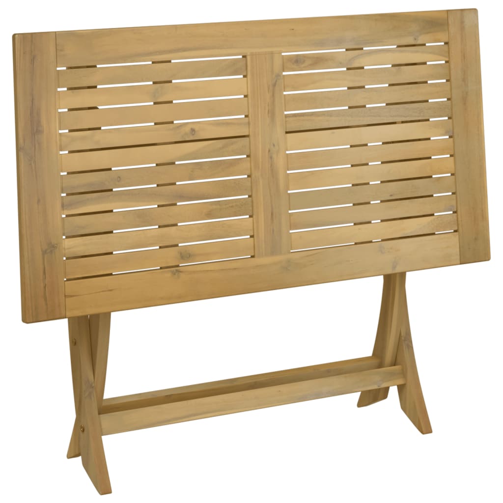 Tavolo da Giardino Pieghevole 110x55x75cm Legno Massello Acacia 365736